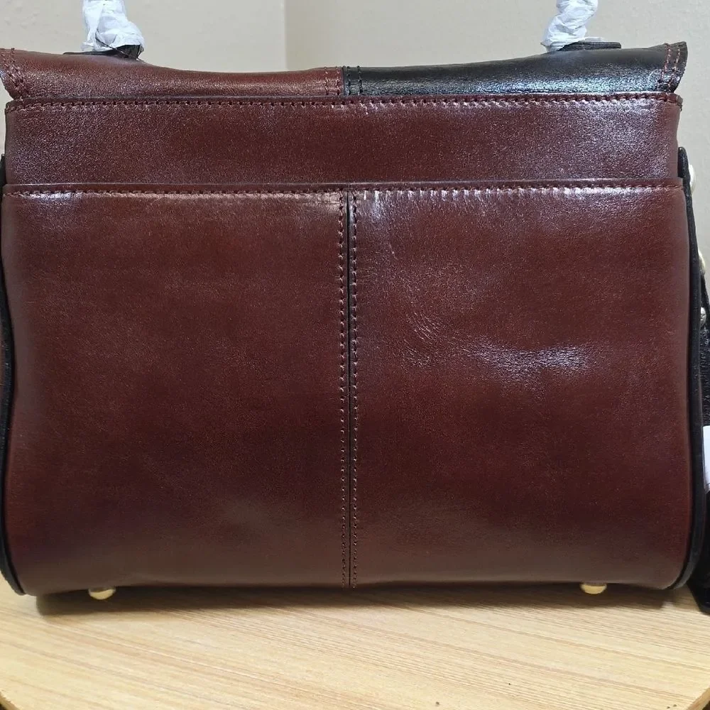 Patricia Nash Color Block Leather Briefcase Satchel – NEW WITH TAGS